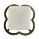 White Stone Square Cabinet Knobs